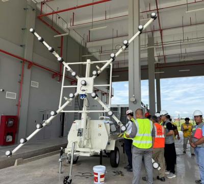 机场照明车在柬埔寨机场验收合格投入使用